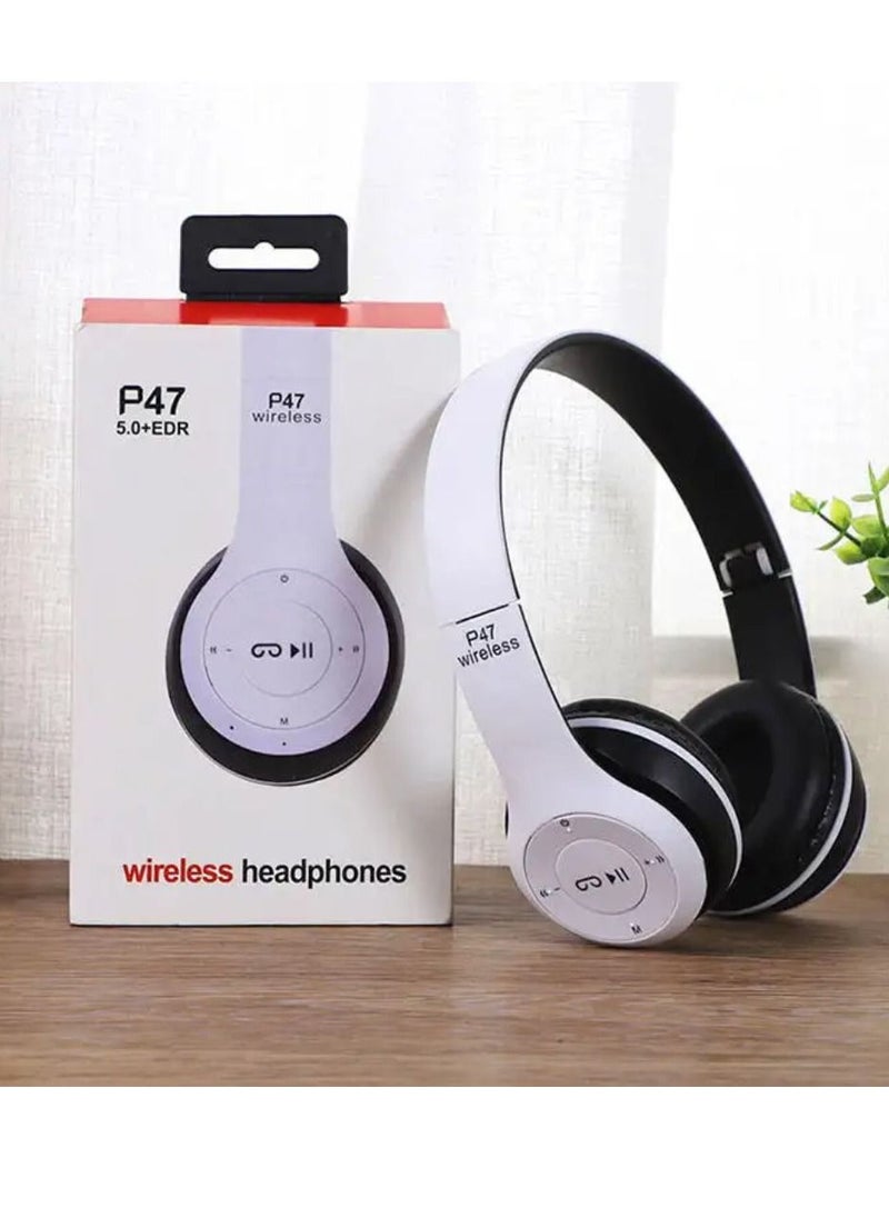 Wireless Headphones, P47 Bluetooth Foldable Headset With Microphone Support FM Radio TF For PC TV Smart Phones & Tablets Wireless Headset With Mic - pzsku/ZD52031F2A354D06004B0Z/45/_/1678382661/0a6eb9e9-91d1-4388-a300-54b80529fe5f