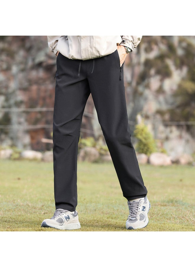 Fapai Winter Fleece Casual Pants Unisex Outdoor Casual Drawstring Waist Long Pants Softshell Pants - Image 4