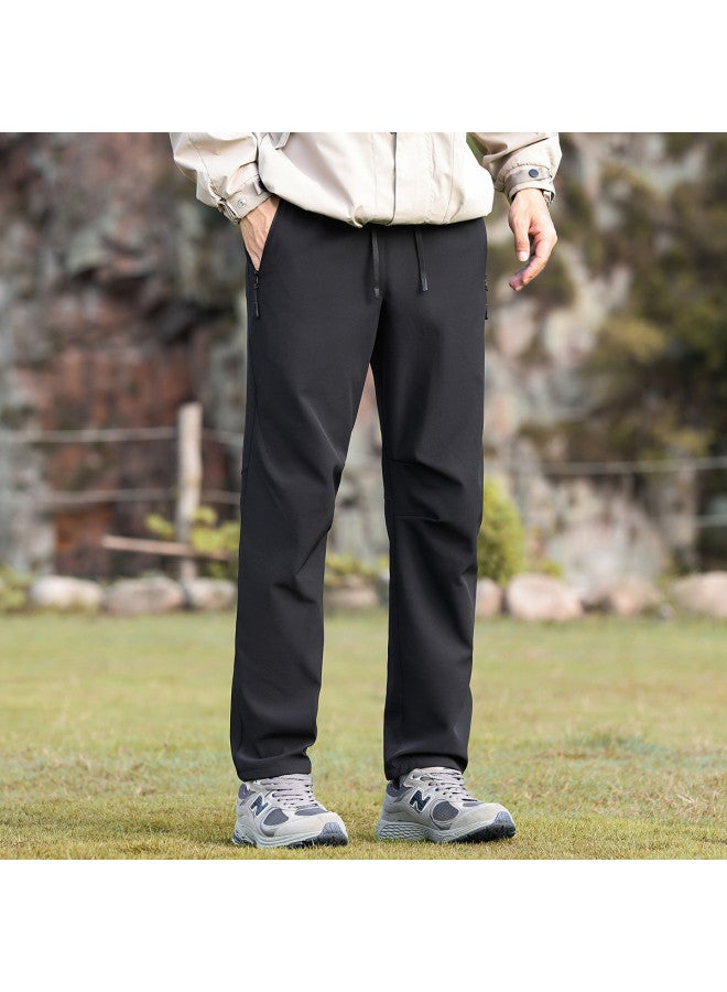 Fapai Winter Fleece Casual Pants Unisex Outdoor Casual Drawstring Waist Long Pants Softshell Pants - Image 5