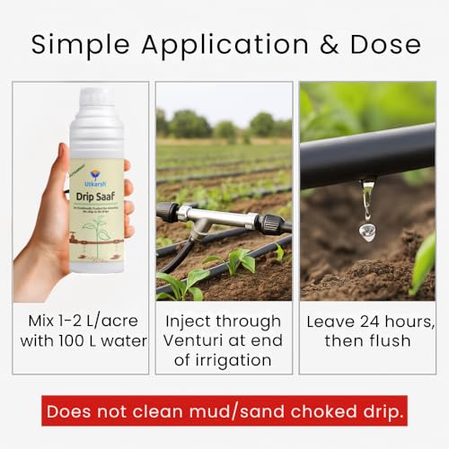 Utkarsh Drip Saaf | Eco Friendly Product For Cleaning Drip System | Biodegrades Organic Stuffs in the Drips | 5 Liter; Pack of 1 - Image 5
