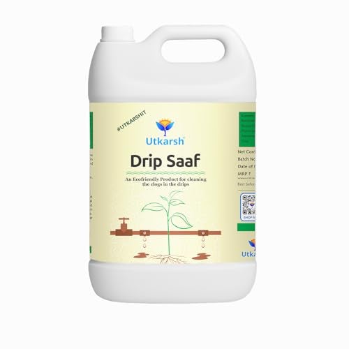 Utkarsh Drip Saaf | Eco Friendly Product For Cleaning Drip System | Biodegrades Organic Stuffs in the Drips | 5 Liter; Pack of 1 - Image 1