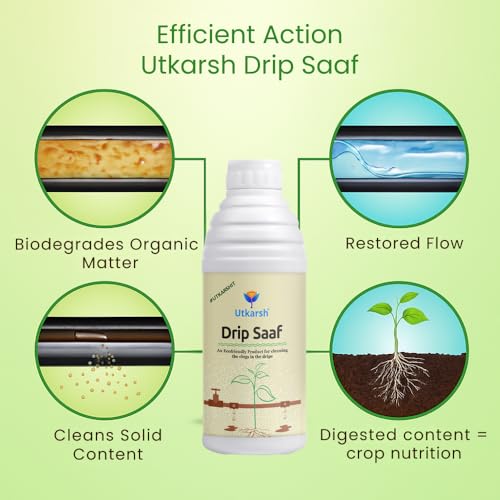 Utkarsh Drip Saaf | Eco Friendly Product For Cleaning Drip System | Biodegrades Organic Stuffs in the Drips | 5 Liter; Pack of 1 - Image 3