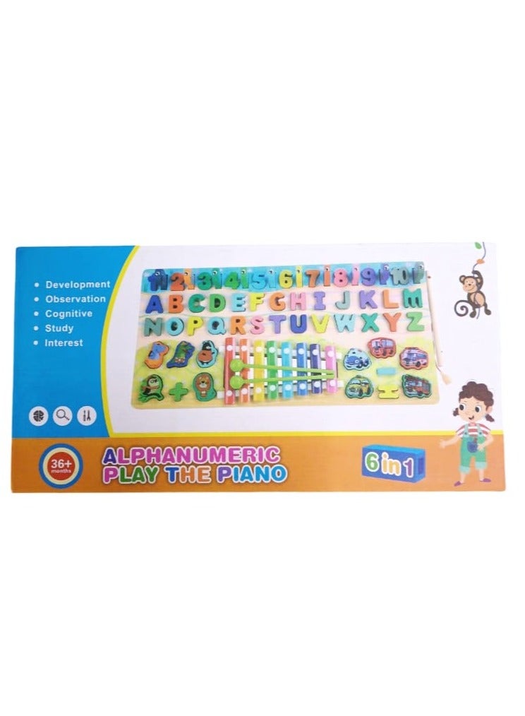 English letters and numbers music sheet