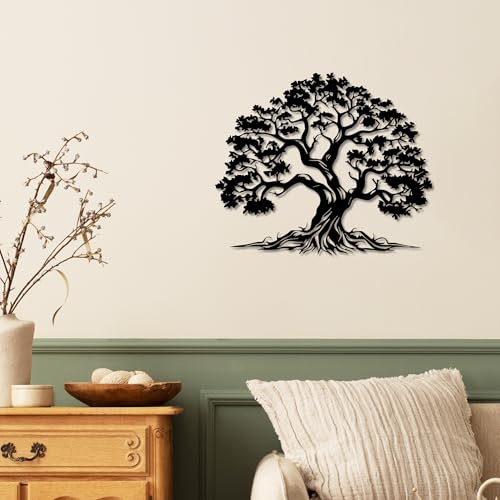 Xedatric Tree of Life Wall Art,Metal Tree Wall Decor in Matte Black,Nature-Inspired Tree of Life Wall Decor for Living Room,Bedroom & Spiritual Spaces (15.3"x12.6") - Image 5
