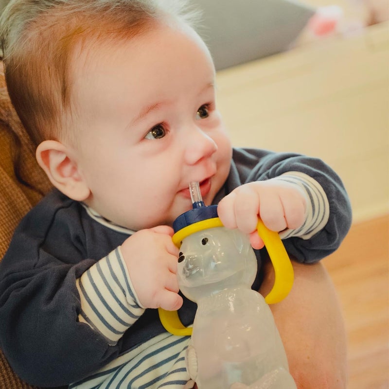 توك تولز Honey Bear Straw Cup for Babies - BPA-Free, Food-Grade Therapy Sippy Bottles for Speech and Feeding Training - Leak-Proof, Licensed Speech Pathologist (Single, 7, Ounce) - Image 5