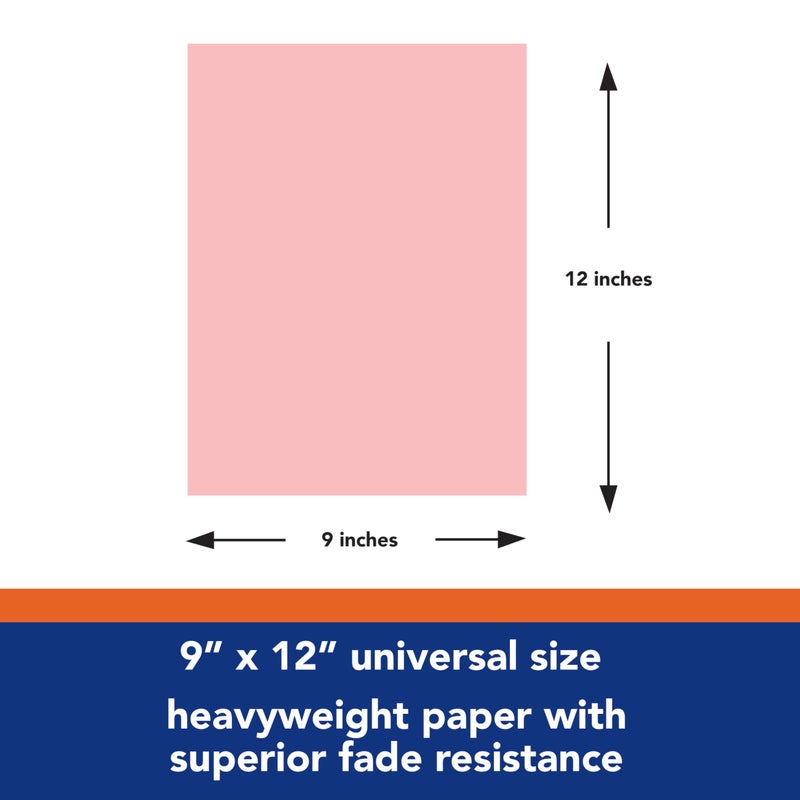 TRU-RAY PACON "Tru-Ray Heavyweight Construction Paper, Pink, 9"" x 12"", 50 Sheets" - Image 3