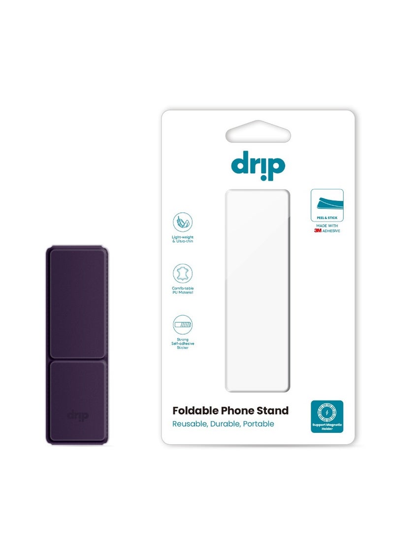 Drip Foldable Phone Stand - Lightweight, Durable, Portable, Multi-Functional with Ergonomic Design - Made with 3M Adhesive PU Material, Compatible with All Smartphones. - Image 2
