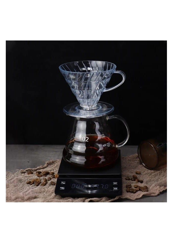 Liying V-01 Acrylic Coffee Dripper, 1-2 Cups, Pour Over Coffee Maker, Reusable Coffee Filter Cup, Slow Brewing Accessories for Home, Cafe, Restaurants - Image 5