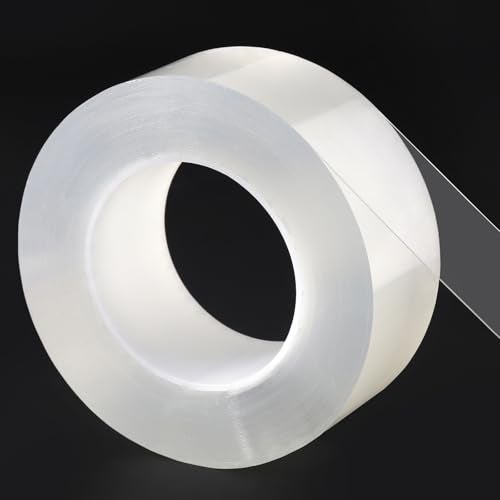 ZZJMCH Transparent Weather Sealing Tape, Clear Draft Isolation Film Tape for Door Draft Stopper, Adhesive Tape for Doors, Windows and Shower Glass Gaps - No Residue (1.2 Inch x 16Ft) - Image 3