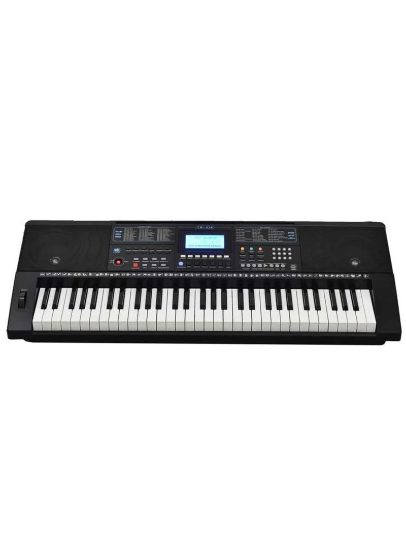 YONGMEI - 61-Key Keyboard Digital Electric Piano Keyboard & Sheet Music Stand - Portable Electronic Keyboard for Beginners Kids Adults YM-288 Keyboard Piano Black - Image 1