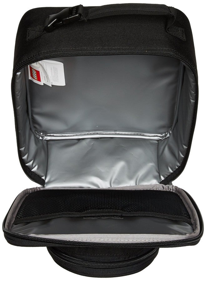 LEGO حقيبة غداء LEGO، متينة ومعزولة، مع جيب شبكي وحجرة بسحاب، مثالية للوجبات أثناء التنقل، سوداء - Image 4