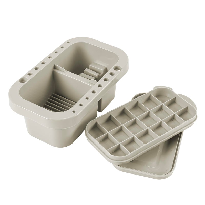 MyLifeUNIT Paint Brush Cleaner, Paint Brush Holder and Organizers with Palette for Acrylic, Watercolor, and Water-Based Paints (Grey) - Image 4