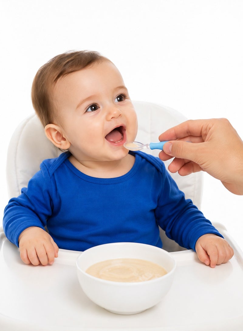 Bubbles Silicone Baby Spoon - Blue - Image 5
