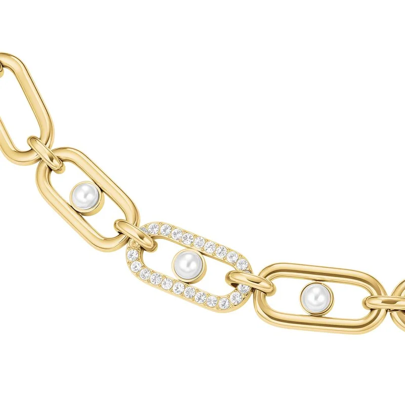Rosefield Rosefield Modern Pearl Link Bracelet Gold - JBPLG-J1296