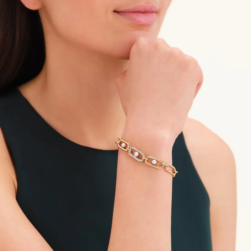 Rosefield  Rosefield Modern Pearl Link Bracelet Gold - JBPLG-J1296 for Women | Best Price UAE