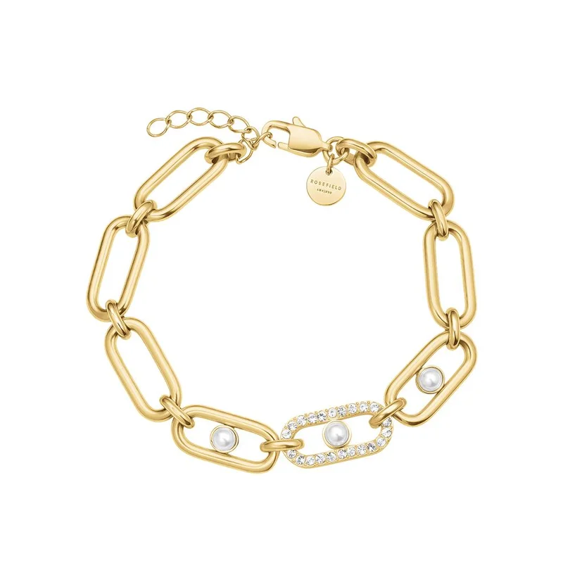 Rosefield  Rosefield Modern Pearl Link Bracelet Gold - JBPLG-J1296 for Women | Best Price UAE