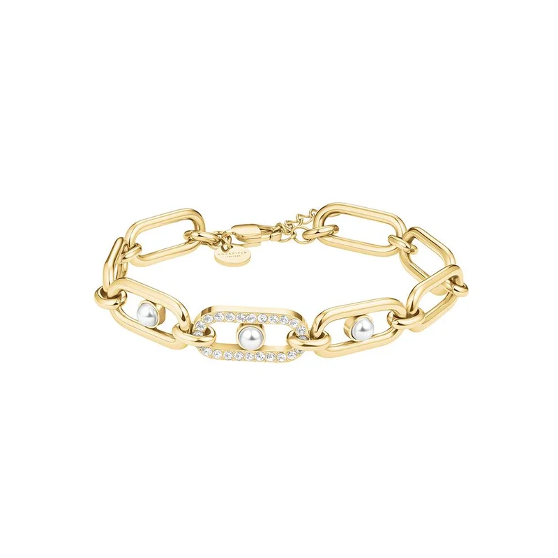 Rosefield Rosefield Modern Pearl Link Bracelet Gold - JBPLG-J1296