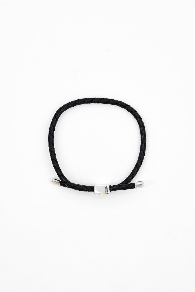 NAUTICA Men Braided Leather Star Bar Bracelet, Black - Image 4