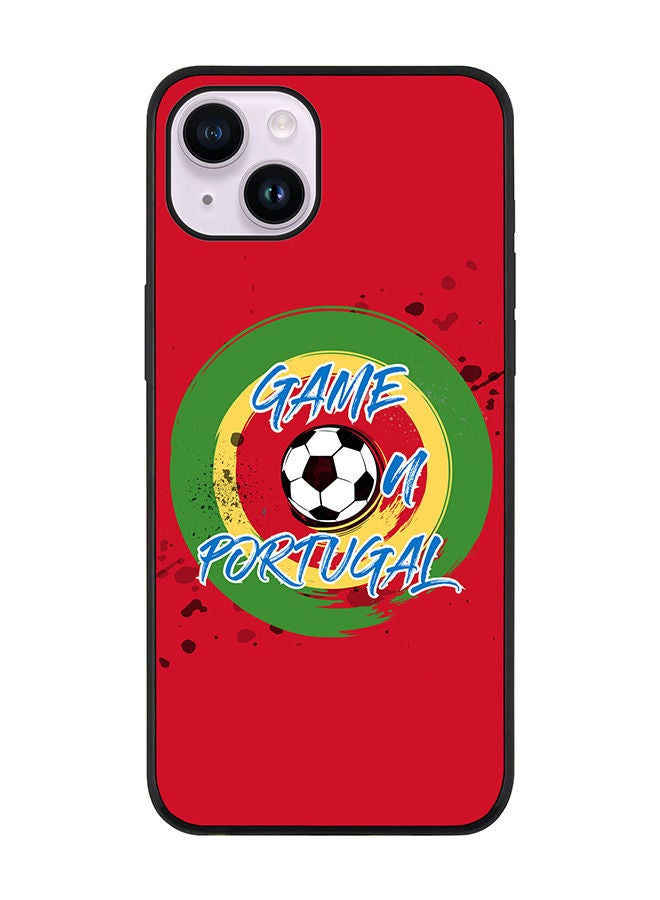 Stylizedd Rugged Black edge case for Apple iPhone 14 Plus Slim fit Soft Case Flexible Rubber Edges Anti Drop TPU Gel Thin Cover - Game on Portugal - Image 1