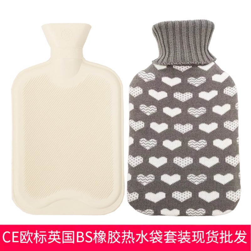 Long Rubber Water Bag Water Injection Explosion-Proof Hand Warmer Water Plush Student Hand Warmer Warm Water Bag - Image 1