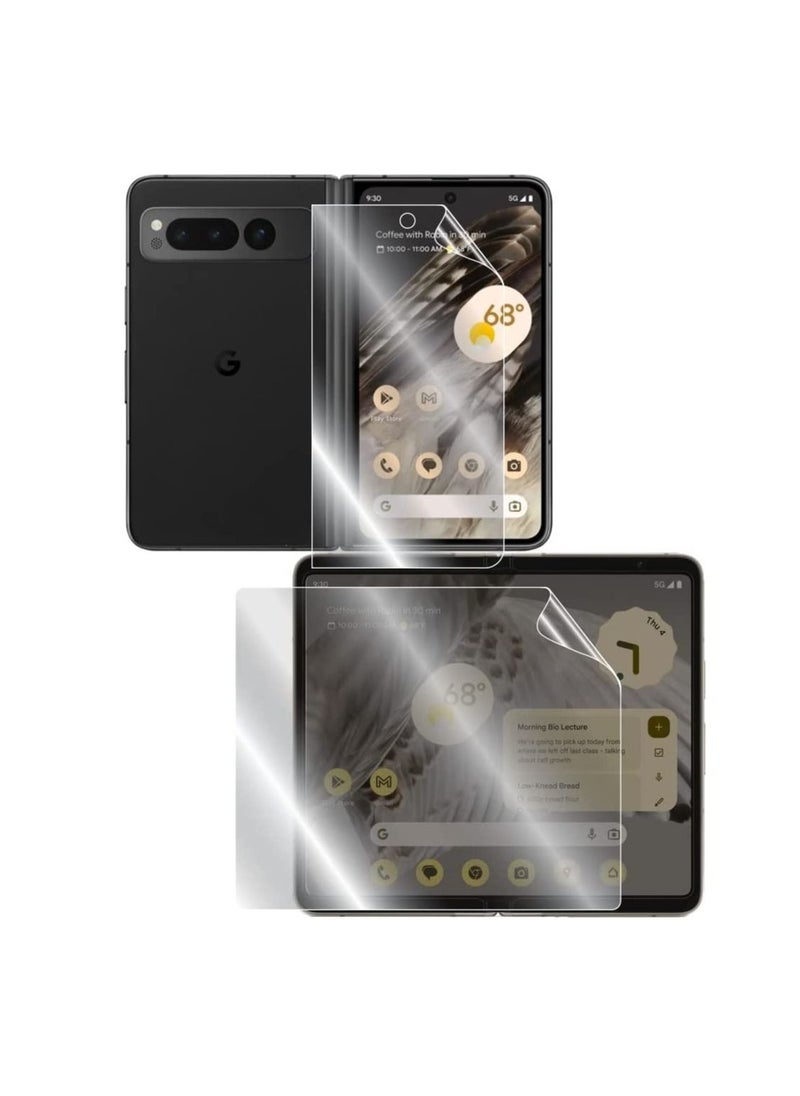 RINCO - For Google Pixel Fold FULL BODY (Internal+ External +Back Screen Protector) Invisible Touch Screen Sensitive Ultra HD Clear Film Anti Scratch Skin Guard - Smooth / Self-Healing / Bubble -Free - Image 1