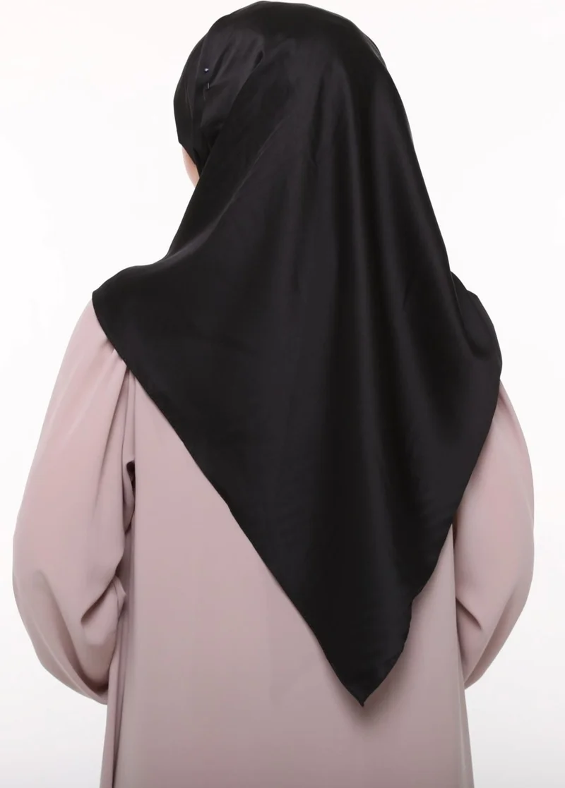 التوبة Women's Plain Crepe Satin Shiny Luxury Evening Dress Shawl