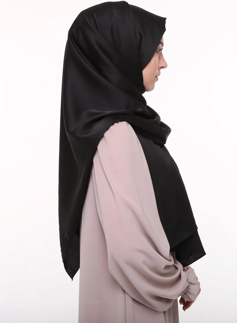 التوبة Women's Plain Crepe Satin Shiny Luxury Evening Dress Shawl