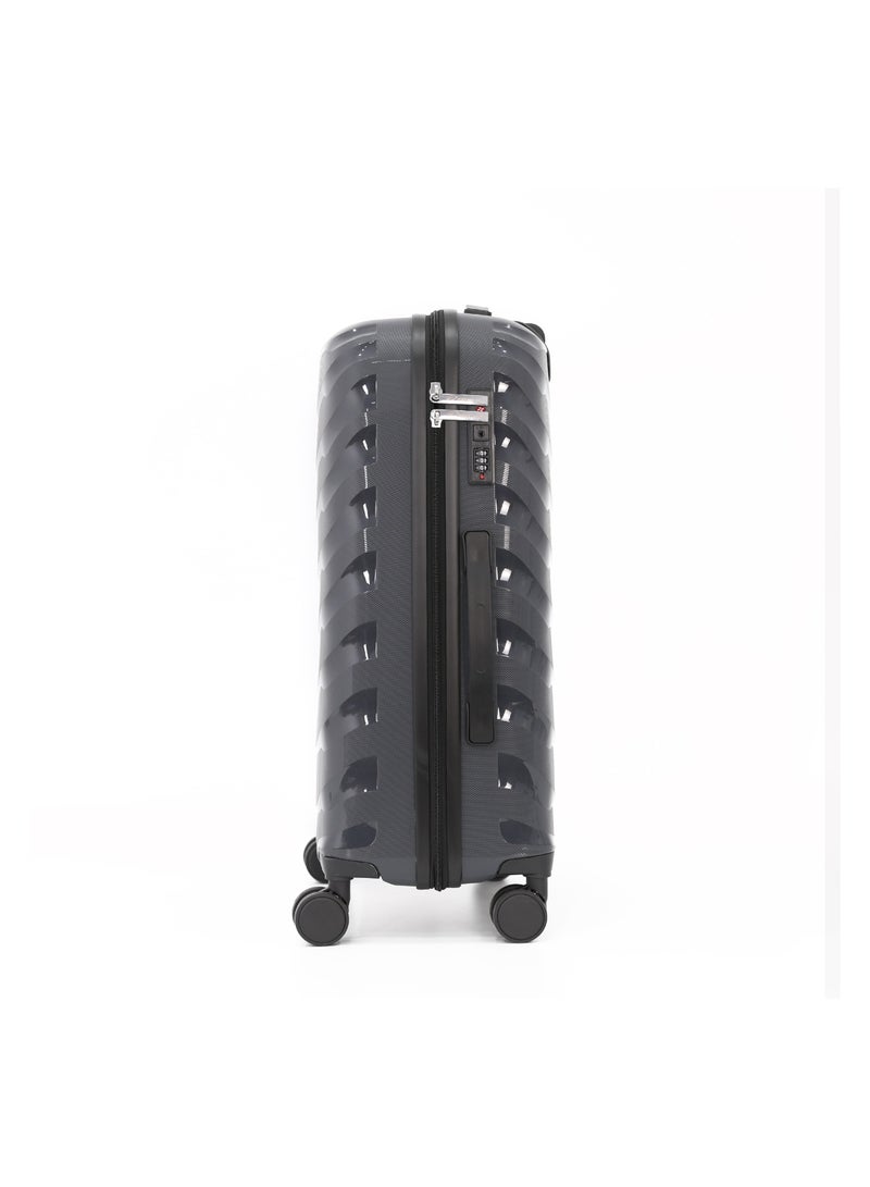 DILIXI حقيبة سفر صلبة بعجلات 3 قطع، رمادي (S-20، M-24، L-28 بوصة) - Image 3