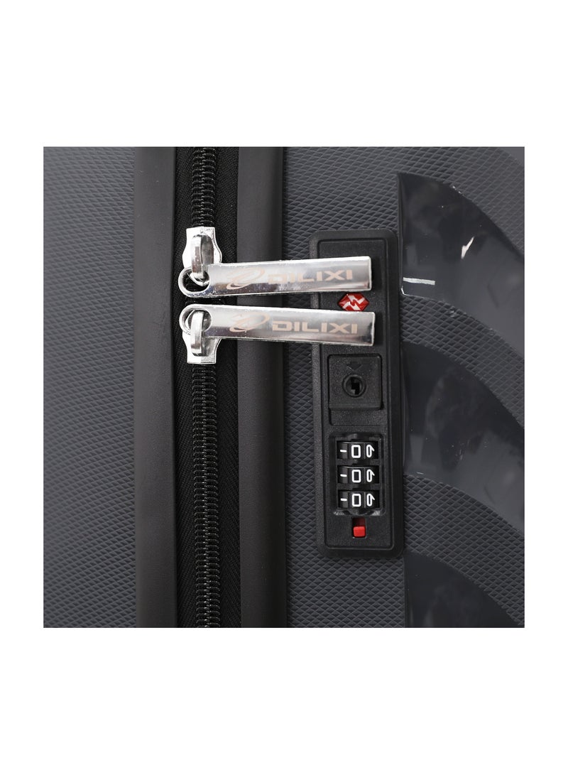 DILIXI حقيبة سفر صلبة بعجلات 3 قطع، رمادي (S-20، M-24، L-28 بوصة) - Image 4