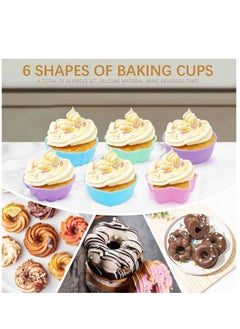 Generic To Encounter 24-Pack Silicone Donut Molds – 3-Inch Nonstick Baking Cups, Muffin, Jello, Bagel Pan – Reusable Silicone Bakeware – Oven, Microwave, Dishwasher Safe  - Image 3