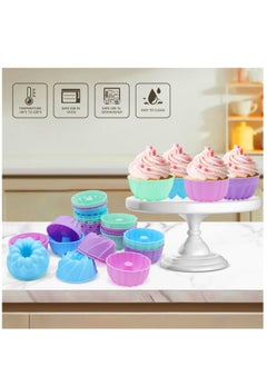 Generic To Encounter 24-Pack Silicone Donut Molds – 3-Inch Nonstick Baking Cups, Muffin, Jello, Bagel Pan – Reusable Silicone Bakeware – Oven, Microwave, Dishwasher Safe  - Image 5