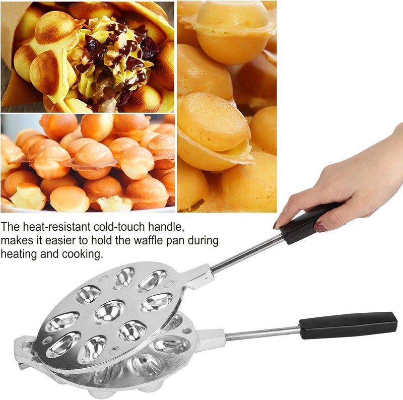 klarako Portable Waffles Maker, Aluminium Alloy Non?Stick Bubble Cake Tray Egg Cake Pan for Breakfast Kitchen Baking Tool - Image 3