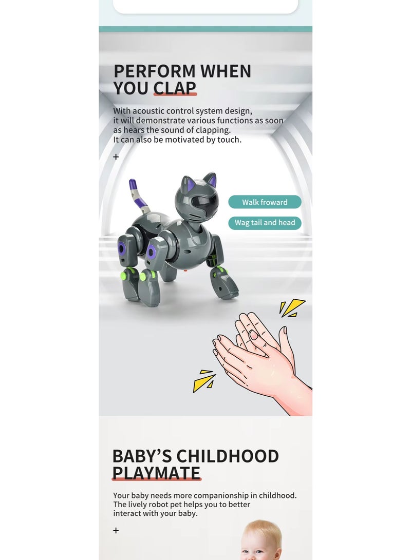 Diy Robot Cat Toy For Kids – Interactive Educational Clap Controlled Pet Robot - Image 4
