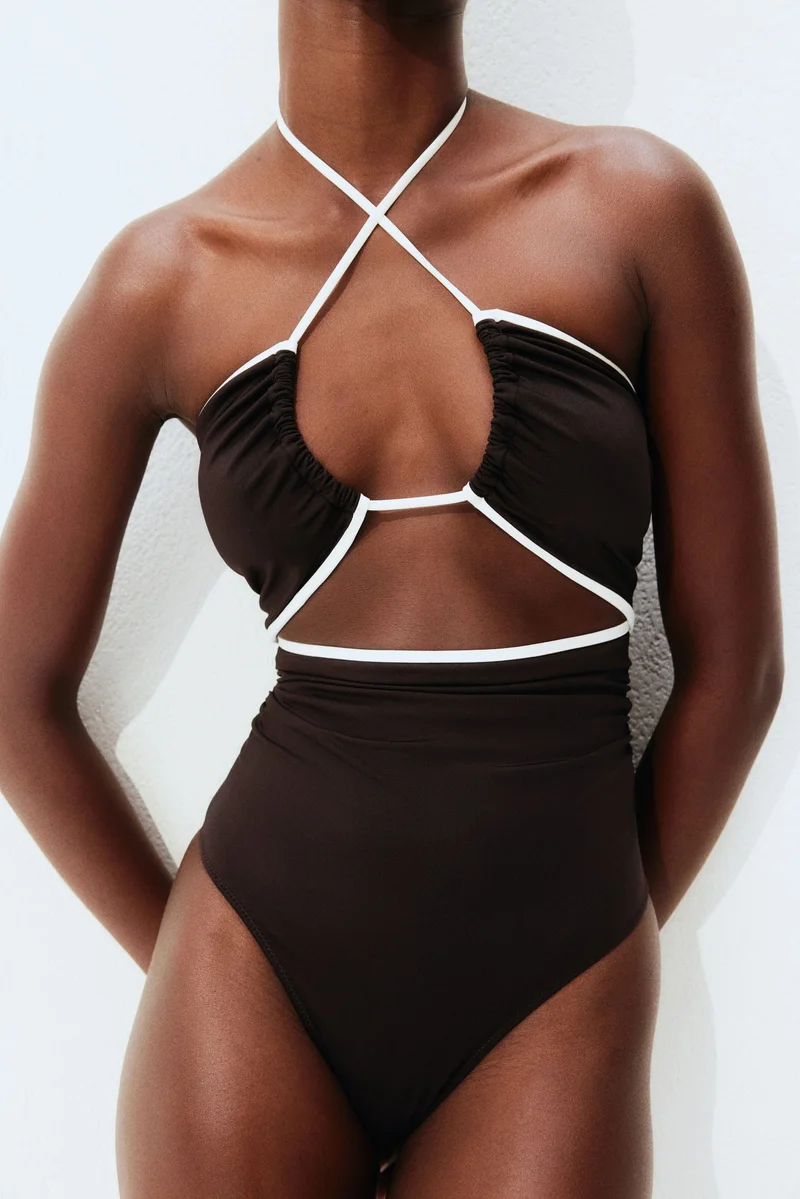 H&M Padded-cup cut-out swimsuit