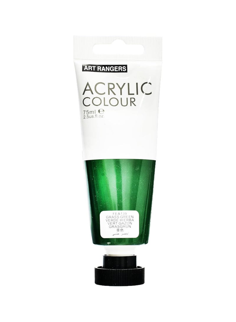 ART RANGERS Acrylic Paint Tube 75ml Content Grass Green - Image 1