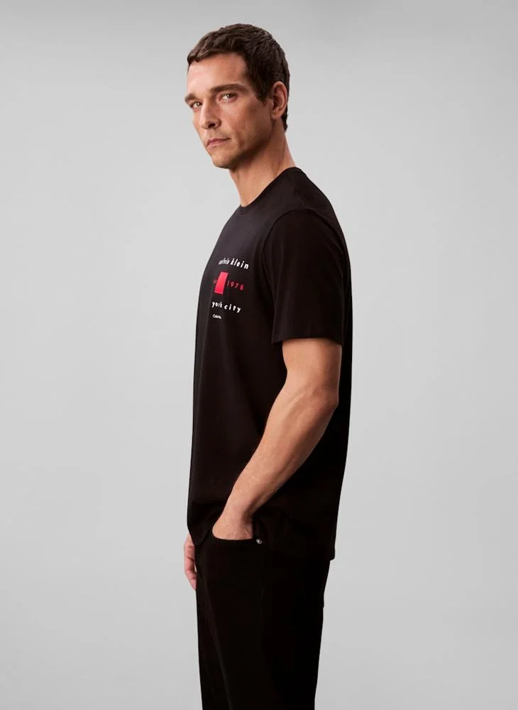 CALVIN KLEIN Short Sleeve Logo Crew Neck T-Shirt