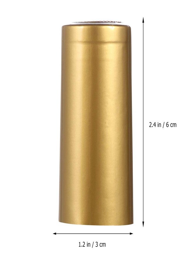 Kisangel كبسولات كيسانجيل سيل فيلم، 100 قطعة، كبسولات ذهبية قابلة للانكماش الحراري لزجاجات النبيذ، مثالية للاستخدام المنزلي، صحية ومريحة لإغلاق زجاجات النبيذ - Image 3