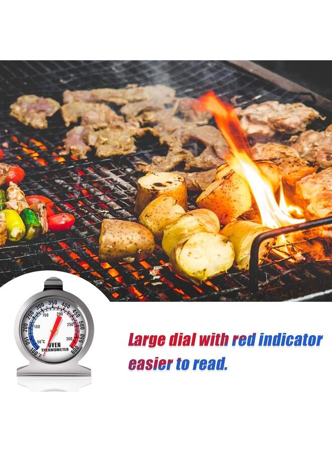 ميزان حرارة للفرن (3 قطع): 50-300 درجة مئوية/100-600 درجة فهرنهايت، ميزان حرارة فوري للطهي من الفولاذ المقاوم للصدأ - Image 5