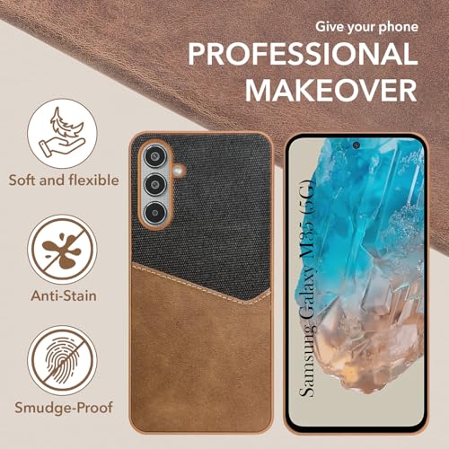 Jkobi Back Cover Case for Samsung Galaxy M35 5G (Dual PU Leather Stitch | Professional Minimalist | Soft and Flexible) - Image 5