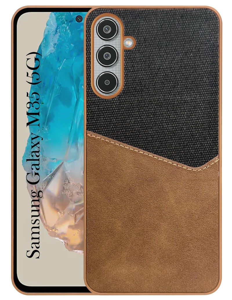 Jkobi Back Cover Case for Samsung Galaxy M35 5G (Dual PU Leather Stitch | Professional Minimalist | Soft and Flexible) - Image 4