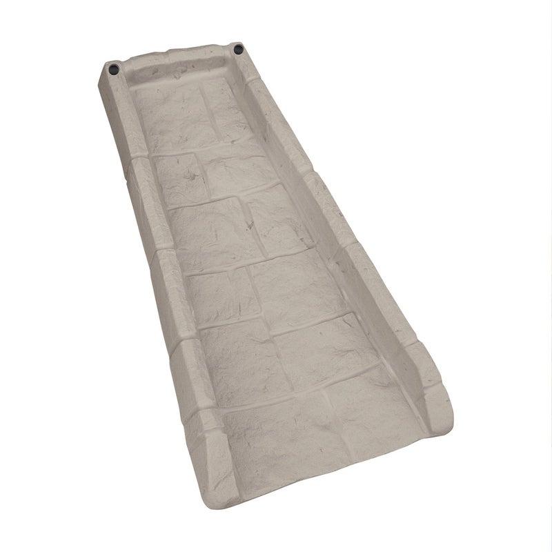 suncast Suncast Easy Assembly Outdoor Decorative Poly Composite Rain Gutter Downspout Splash Block Effective in Any Type of Weather Stone Light Taupe 