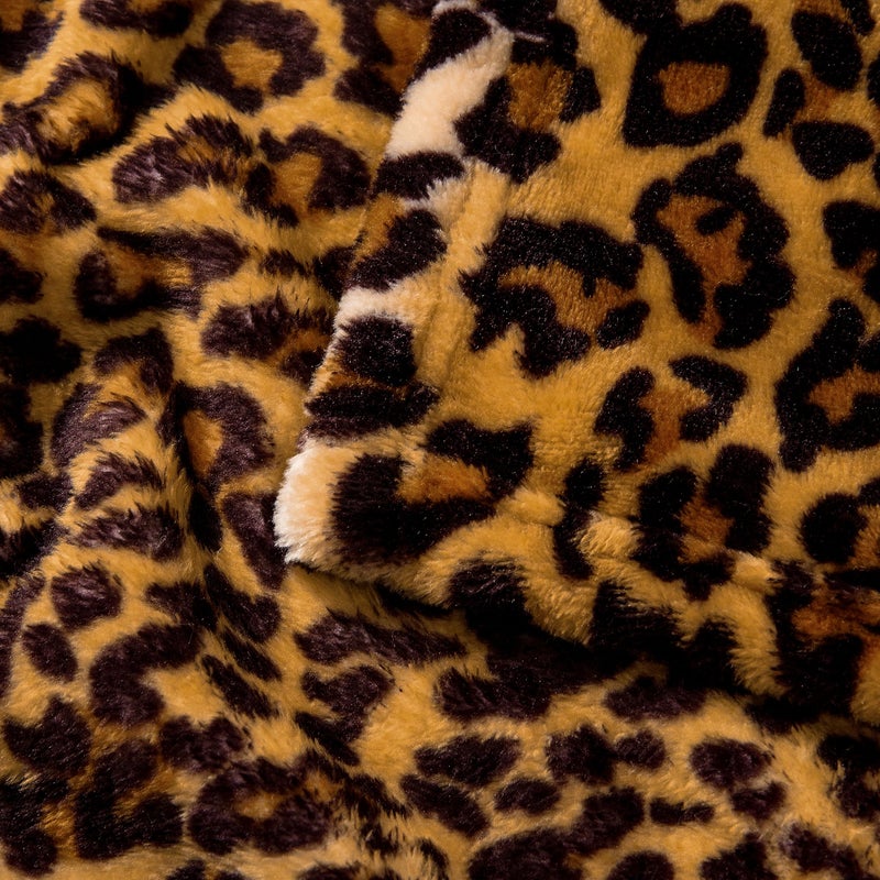 Excervent 3D Leopard Flannel Fleece Throw Blanket, 300 GSM Lightweight Cheetah Blanket for Couch Sofa Bed, Super Soft Cozy Warm Blankets, 50x60 inches, Brown - Image 4
