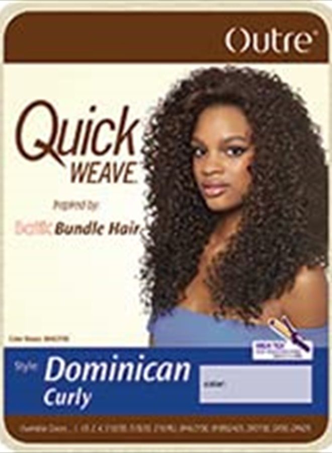 Outre DOMINICAN CURLY BUNDLE HAIR (4 Medium Brown) - Outre Batik Quick Weave Synthetic Half Wig - Image 5