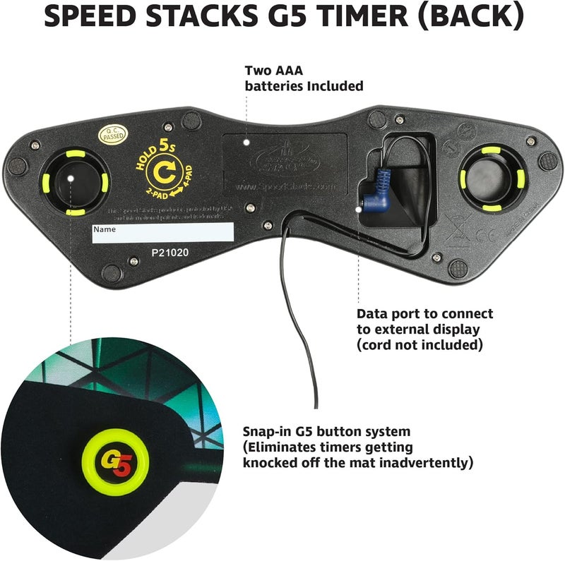 Speedstacks | G5 Stackmat (Timer and Mat) | Accuracy to 0.001 Seconds, Batteries Included | Endorsed by Sport Stacking and Cubing associations - Image 4