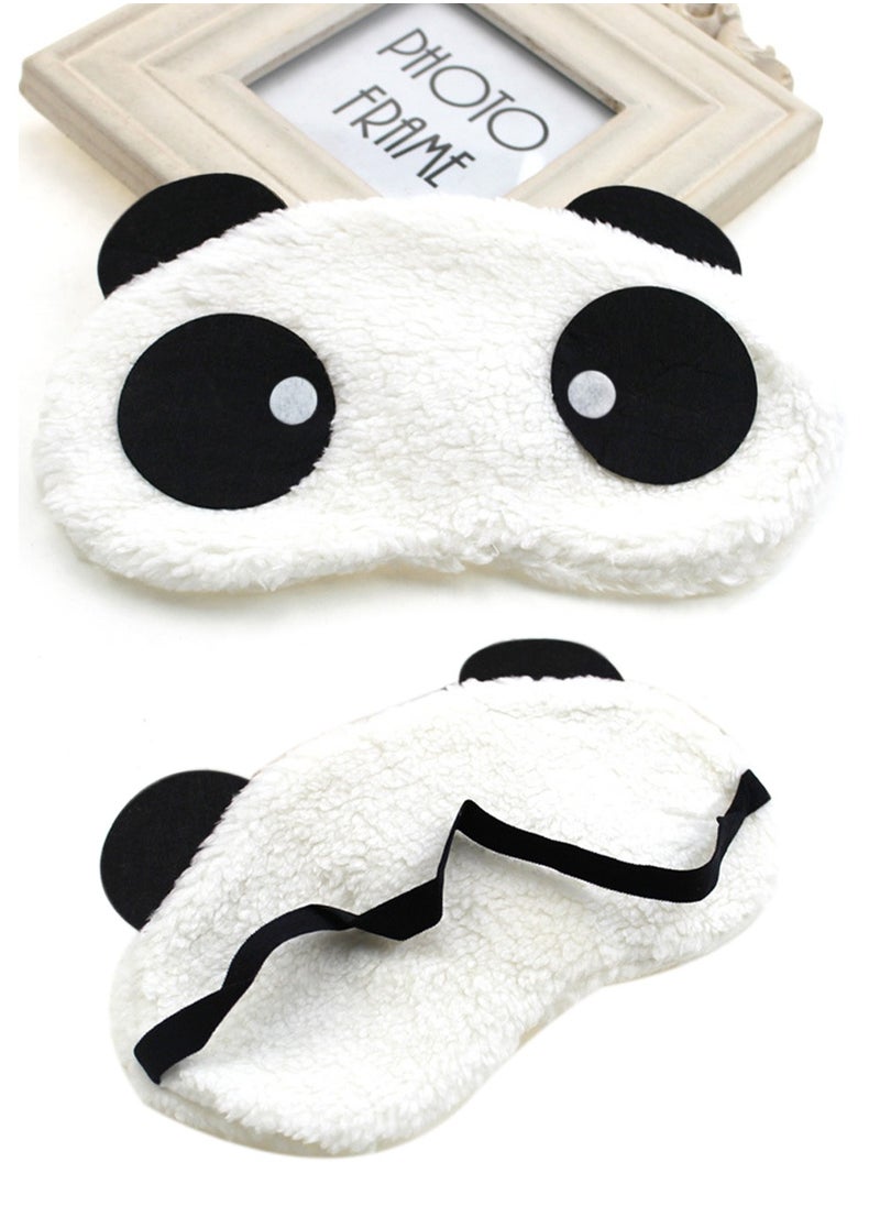 Generic - Lovely Panda Shaped Eye Mask  Sleep Mask, Eye Covers for Sleeping in Travel & Nap, Funny Plush Eye Mask for Sleeping, Soft Lightweight Sleeping Mask for Kids Teens Girls Women - Image 1