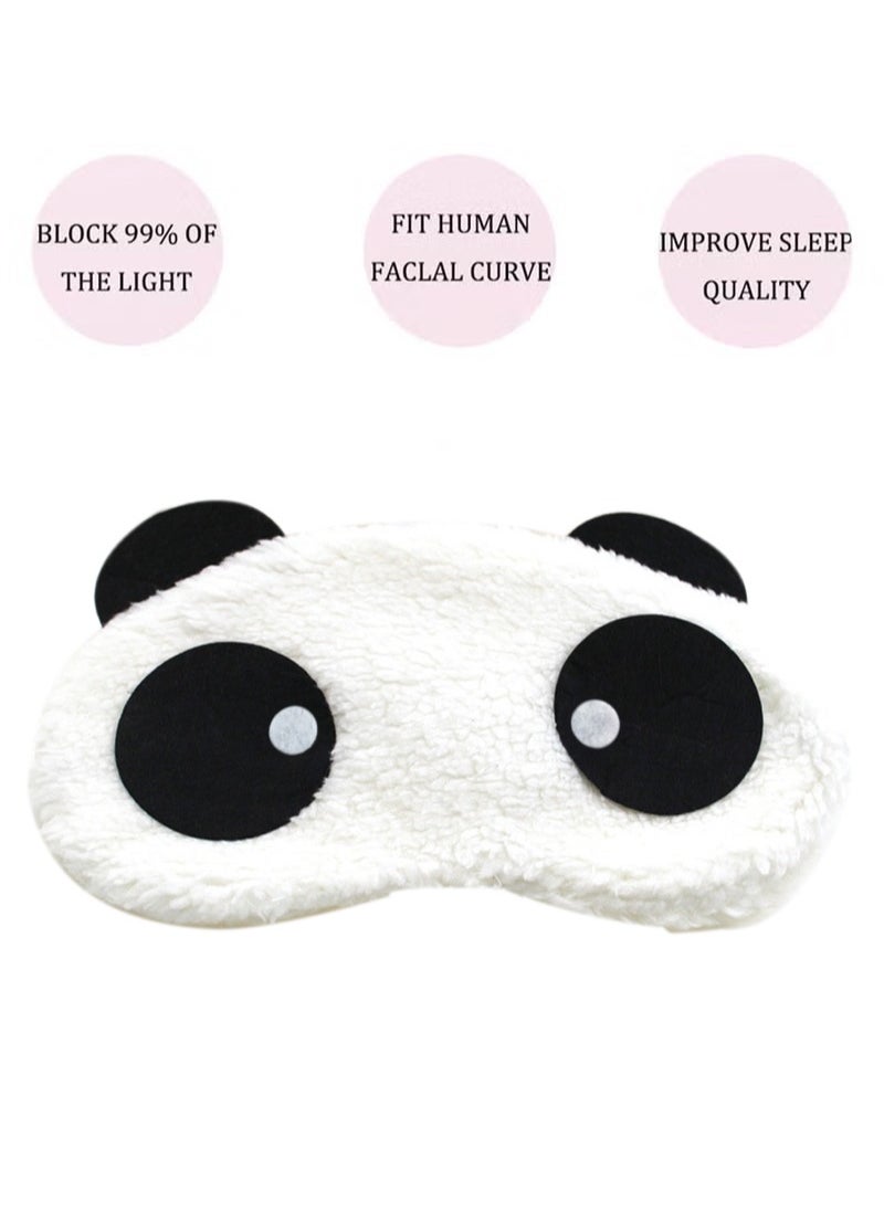 Generic - Lovely Panda Shaped Eye Mask  Sleep Mask, Eye Covers for Sleeping in Travel & Nap, Funny Plush Eye Mask for Sleeping, Soft Lightweight Sleeping Mask for Kids Teens Girls Women - Image 1