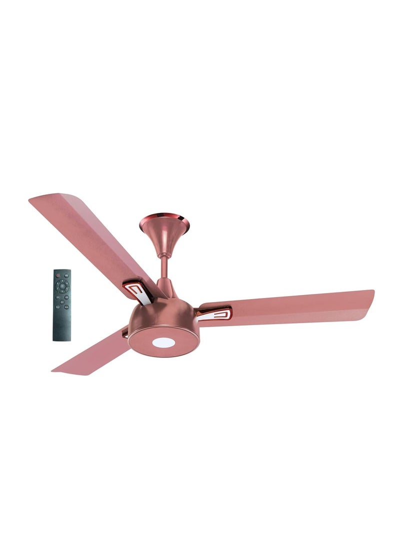 ZENTAX ZENTAX Hybrid 24 1200mm BLDC Motor 5 Star Rated Sleek Ceiling Fans with Remote Upto 65 Energy Saving 5 Star Energy Rating Fan 26 Watt Low Energy Running ROSE GOLD 