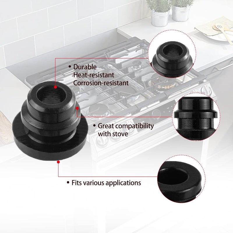 atgestore SMEV 50805 RV Stove Parts Grommets for Dometic Stove Top Parts D21 Cooktop Grate Rubber Grommets Replacemet Dometic Stove Protector Range Burner Grate Rubber Feet Pad RV Stove top rubber bumpers 4Pcs - Image 2