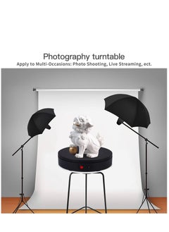 Excefore Motorized Rotating Display Stand, 360 Degree Electric Rotating Turntable for Photography Products Display£¬Live Video Show,Remote Control Angle, Speed (Black, 11.8inch / 176Lbs Load,Wireless)  - Image 2