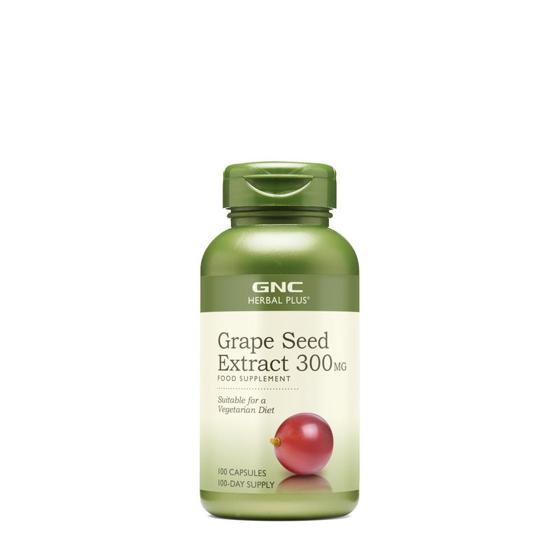 GNC GNC Herbal Plus Grape Seed Extract 300mg Supplement Vegetarian 100 Servings 